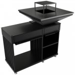 Kratki Quadrum BBQ H Horizontal s grilem černé – Zboží Dáma