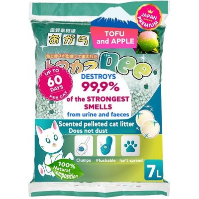 Japan Premium podestýlka tofu s přírodní jablkem, 7 l – Zboží Mobilmania