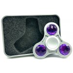 Stříbrný fidget spinner HQ fialový diamant – Zboží Mobilmania