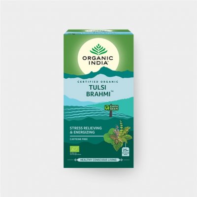 Organic India Čaj Tulsi Brahmi Gotu Kola porcovaný 25 ks 43.5 g – Zbozi.Blesk.cz