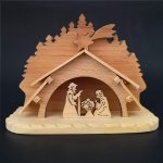 Amadea Dřevěný betlém masivní dřevo 14,5x11x3 cm – Hledejceny.cz