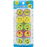 Junior Dětská razítka kulatá, plastová (sada 10) smajlíků – Zboží Dáma