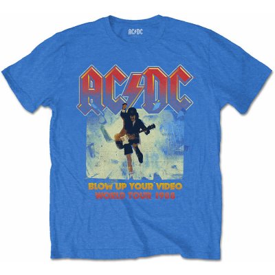 AC/DC tričko Blow Up Your Video Mid blue pánské – Sleviste.cz