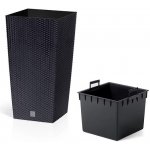 Prosperplast Květináč RATO SQUARE + vklad antracit 29 cm – Zbozi.Blesk.cz