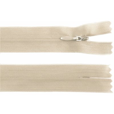 Prima-obchod Spirálový zip skrytý No 3 délka 40 cm dederon, barva 307 krémová – Zboží Mobilmania