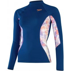 Speedo Printed Long Sleeve Rash Top Ammonite/Soft Coral/Miami