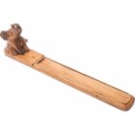 Mani Bhadra Stojánek na vonné tyčinky Elephant dřevěný 25 cm – Zboží Dáma