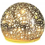Svítící skleněná koule s hvězdičkami – champagne, o 10 cm, teplá bílá, 10 LED, časovač Anděl Přerov s.r.o. – Hledejceny.cz