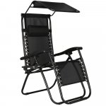 Zahradní polohovací křeslo SPRINGOS ZERO GRAVITY černé – Zboží Mobilmania
