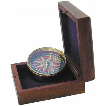 SEA Club Kompas průměr 5 cm v dřevěné krabičce 1137