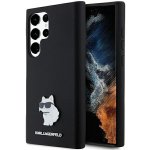 Karl Lagerfeld Silicone Samsung Galaxy S24 Ultra Choupette kovový odznak KLHCS24LSMHCNPK – Zboží Živě