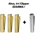 Cliper plynový Classic Large CMP11R stříbrný zlatý Giftbox – Zboží Mobilmania