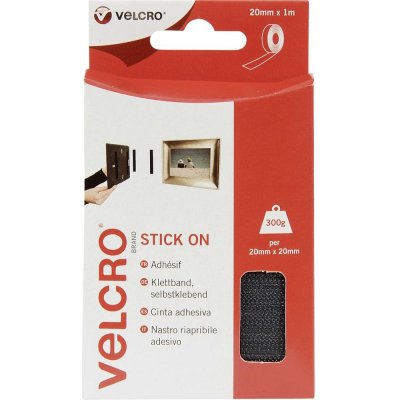 Velcro VEL-EC60211 pásek se suchým zipem lepicí háčková a flaušová část 1000 mm x 20 mm černá 1 m – Zbozi.Blesk.cz