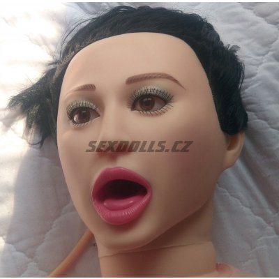 Diaoshi oral doll Natasha / realistická nafukovací panna, barva vlasů - černá