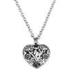 Řetízky Šperky4U Ocelový řetízek s přívěškem srdce s ornamenty OPD0075