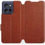 Mobiwear Flip Motorola Edge 60 Neo hnědé a šedé – Zboží Mobilmania