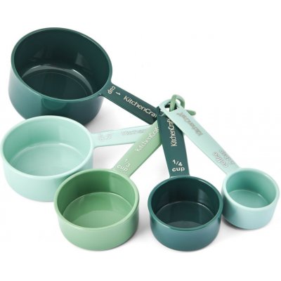 Odměrky KitchenCraft sada 5 ks stohovatelné plastové kuchyňské odměrky barevné přesné dávkování vaření pečení KCMCUPSETGR – Sleviste.cz