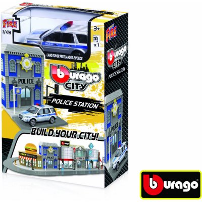 Bburago Street Fire City Police Station 1:43 – Zboží Mobilmania