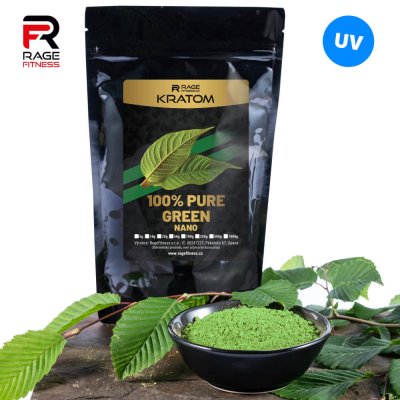 Rage Fitness Kratom 100% Pure Green Nano UV 500 g – Hledejceny.cz