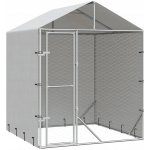 vidaXL Venkovní psí kotec se střechou stříbrný 200 x 200 x 250 cm – Hledejceny.cz