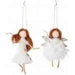 Bloomingville Set dvou bílých vlněných ozdob Liuka 14 cm – Hledejceny.cz