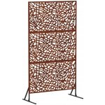 Vida Zástěna na ochranu soukromí 100 x 50 x 180 cm Ocel rezavá – Hledejceny.cz