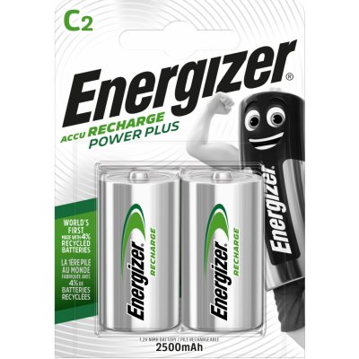 Energizer POWER PLUS DUO C 2500 mAh 2 ks EHR009 – Zboží Živě