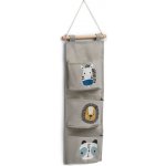 Zeller Present závěsný kapsář 3 kapsy dřevěné madlo nástěnný organizér motiv zvířata XL 35x82 Z14287 – Zboží Dáma
