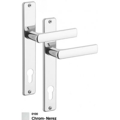 Klika a knoflík se štíty dveř. 804 / Assa ABloy FAB Cr 90mm ROSTEX – Zboží Mobilmania