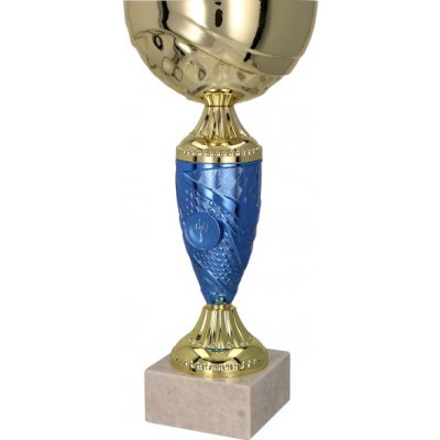 Kovový pohár Zlato-modrý 22 cm 10 cm – Zboží Mobilmania