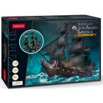 CubicFun 3D puzzle Plachetnice Queen Anne's Revenge Svítící 293 ks – Zboží Mobilmania