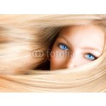 WEBLUX 43028918 Fototapeta papír Blond Girl. Blonde Woman with Blue Eyes Blond Dívka. Blondýnka s modrými očima rozměry 360 x 266 cm – Hledejceny.cz