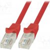 síťový kabel Logilink CP2044U Patch, Cat.6 U/UTP EconLine 1,50m, červený