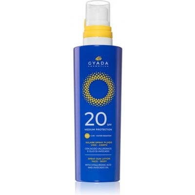 Gyada Cosmetics Solar Medium Protection ochranný sprej na obličej a tělo SPF20 200 ml – Zboží Mobilmania