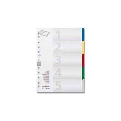 Durable - polypropylenový rozlišovač - 5 listů – Sleviste.cz