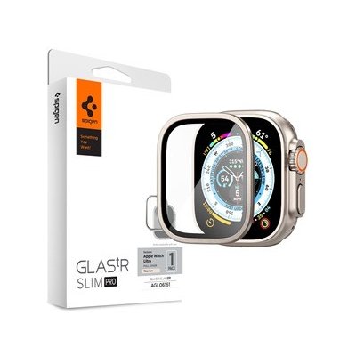 Spigen ochranné sklo tR Slim Pro pro Apple Watch Ultra 49mm, titanová AGL06161