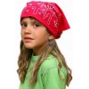 Dětský šátek šátek trojcípý Infit Pirát dětský červená vzor kočky