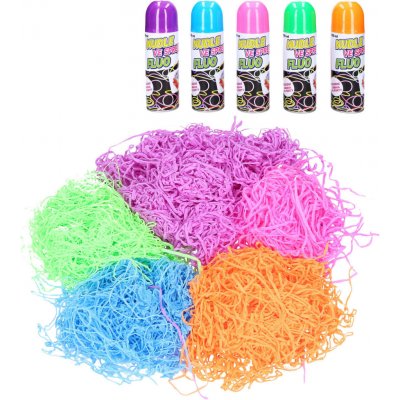 Nudle ve spreji FLUO/špagety ve spreji 17cm 250 ml 5 barev – Sleviste.cz