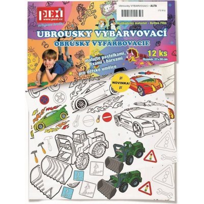 Pexi Vybarvovací ubrousky Auta – Hledejceny.cz