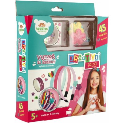 Teddies Kreativní sada Vytvoř si čelenku 3 ks + 45 doplňků – Sleviste.cz