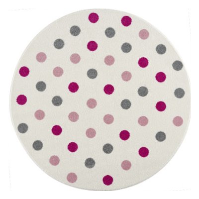 LIVONE Happy Rugs Confetti Round Cream Pink