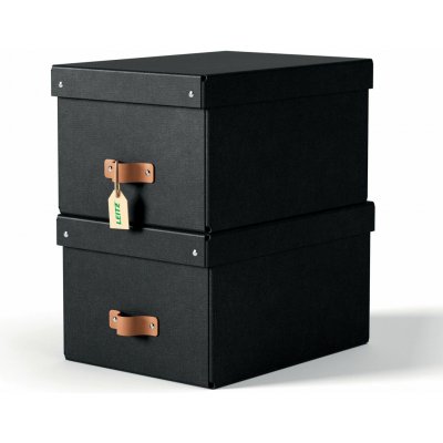 Leitz Puro úložný box A4 260 x 200 x 350 mm černý 2 ks – Zboží Živě