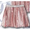 Minoti Petal 6 sukně sametova skládaná růžová