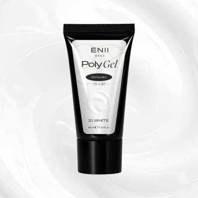 Enii Nails Poly Gel Ceramic 21 white polygel v tubě 30 ml – Zboží Dáma
