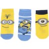 FOOT Brands Dětské ponožky MIMONI 3 pack kotníkové žlutomodré