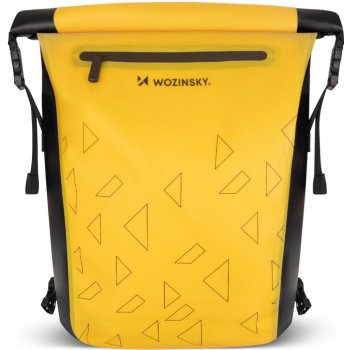 Pouzdro Batoh Wozinsky voděodolné bágl na záda i na zadní nosič na kole 2v1 23l - žluté