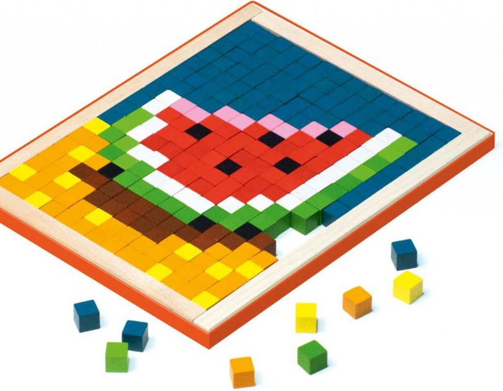 CUBIKA 14927 Pixel VI sladkosti dřevěná mozaika