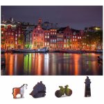 WOODEN CITY Dřevěné Noční Amsterdam 2v1 EKO 75 dílků – Sleviste.cz