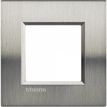 Bticino Living.Light rámeček 2moduly broušená ocel LNA4802ACS – Hledejceny.cz
