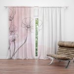 Sablio Závěs Růžový akvarel: 2ks 140x250cm – Hledejceny.cz